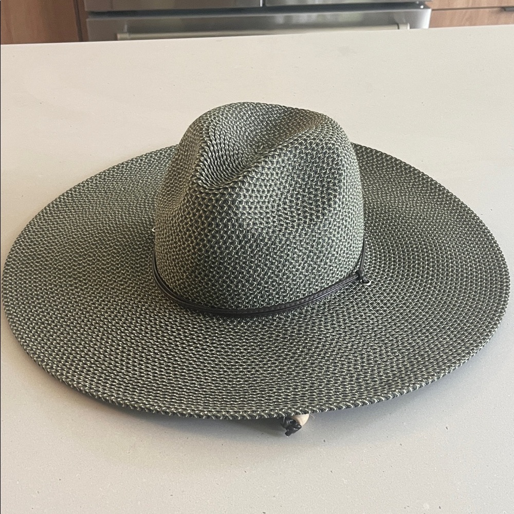 San Diego Hat Company Olive Green Woven Wide Brim Hat